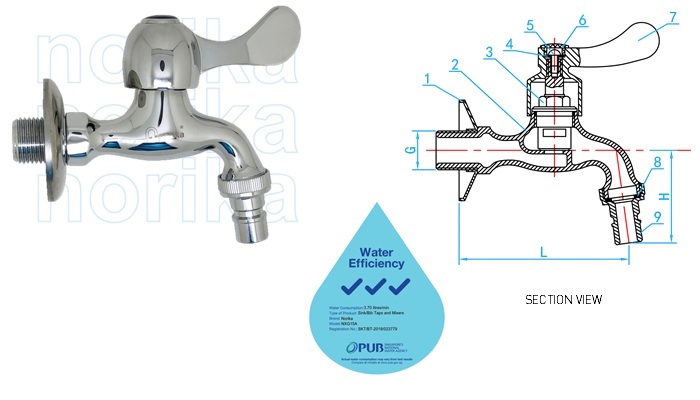 Lever Handle Quick Action Union Tap C/W Aerator